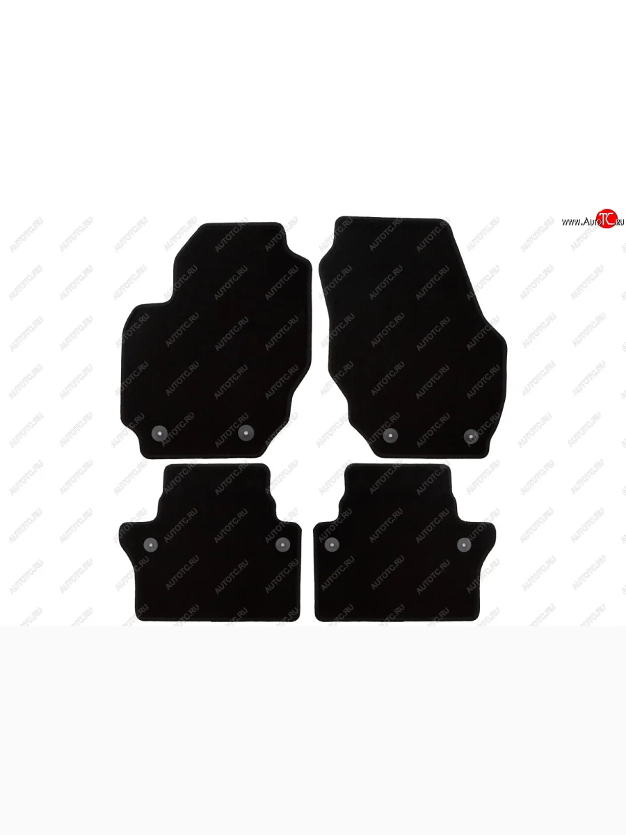 Коврики салона (текстиль) Klever Econom Volvo S80 AS60 седан дорестайлинг (2006-2010) (Чёрные)  в Керчи Республика Крым