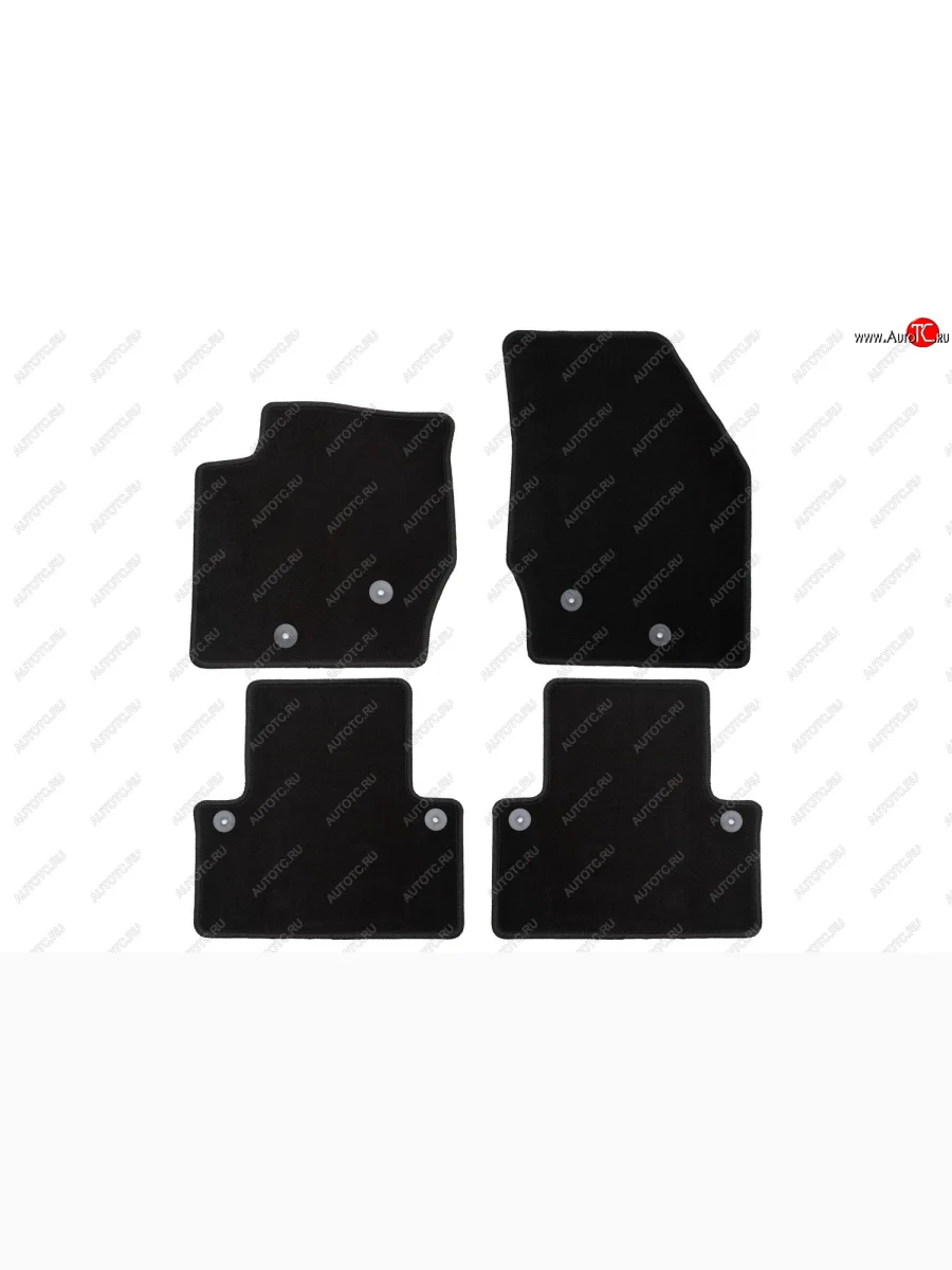 Коврики салона (текстиль) Klever Econom Volvo XC90 C дорестайлинг (2002-2006) (Чёрные)  с доставкой в г. Керчь