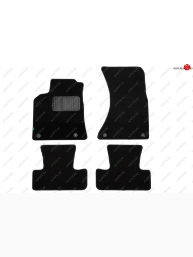 Коврики салона (для авто с АКПП, текстиль) Klever Premium (Чёрные) Audi Q5 8R дорестайлинг (2008-2012)