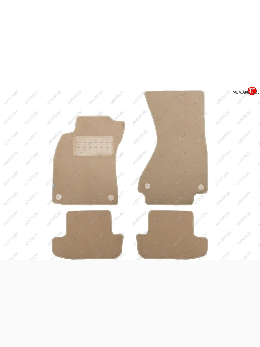 Коврики салона (текстиль) Klever Premium Audi RS6 C6 универсал (2007-2010) (Бежевые)  с доставкой в г. Пермь