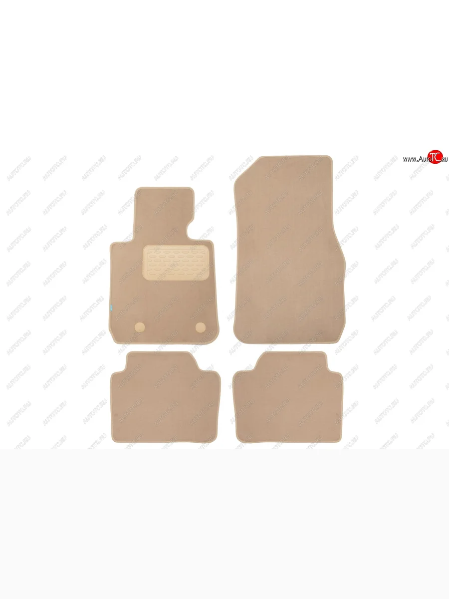 Коврики салона (текстиль) Klever Premium BMW 3 серия F30 седан дорестайлинг (2012-2015) (Бежевые)  в Перми Пермском крае