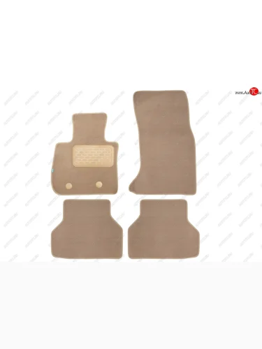 Коврики салона (на авто с АКПП, текстиль) Klever Premium (Бежевые) BMW 5 серия  E60 (2003-2010) седан дорестайлинг, седан рестайлинг