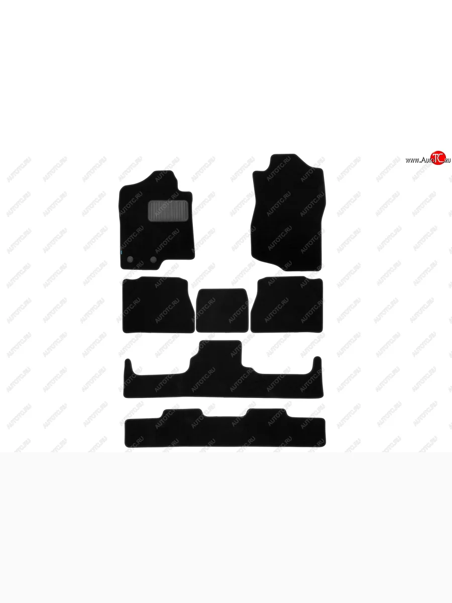 Коврики салона (7 мест, текстиль) Klever Premium Cadillac Escalade GMT926 джип 5 дв. короткая база (2006-2014) (Чёрные)  в Перми Пермском крае