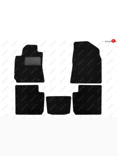 Коврики салона (текстиль) Klever Premium (Чёрные) Chery Tiggo 3 (2014-2020)