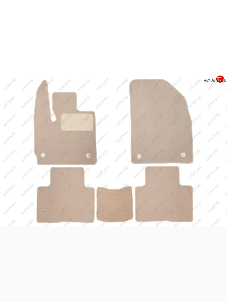 Коврики салона (текстиль) Klever Premium  EXEED TXL (2021-2025) (Бежевые)  в Керчи Республика Крым