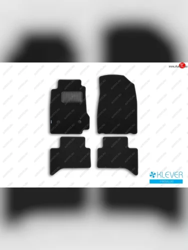 Коврики салона (текстиль) Klever Premium (Чёрные) Chevrolet Trailblazer GM800 дорестайлинг (2012-2016)