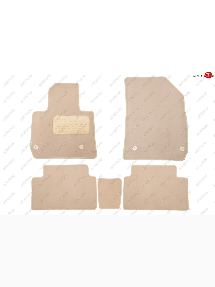 Коврики салона (текстиль) Klever Premium CITROEN C5 RD дорестайлинг, седан (2008-2017) (Бежевые)  с доставкой в г. Керчь