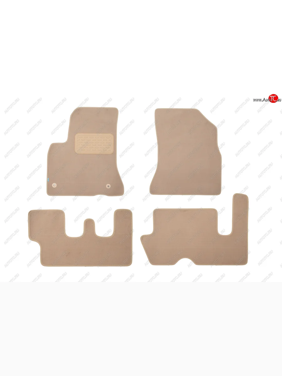 Коврики салона (текстиль) Klever Premium  CITROEN C4 Grand Picasso (2006-2014) (Бежевые)  в Самаре Самарской области