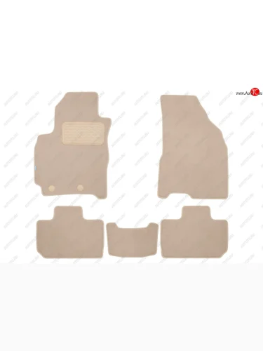 Коврики салона (текстиль) Klever Premium (Бежевые) Chery Tiggo 2 Pro (2021-2025)
