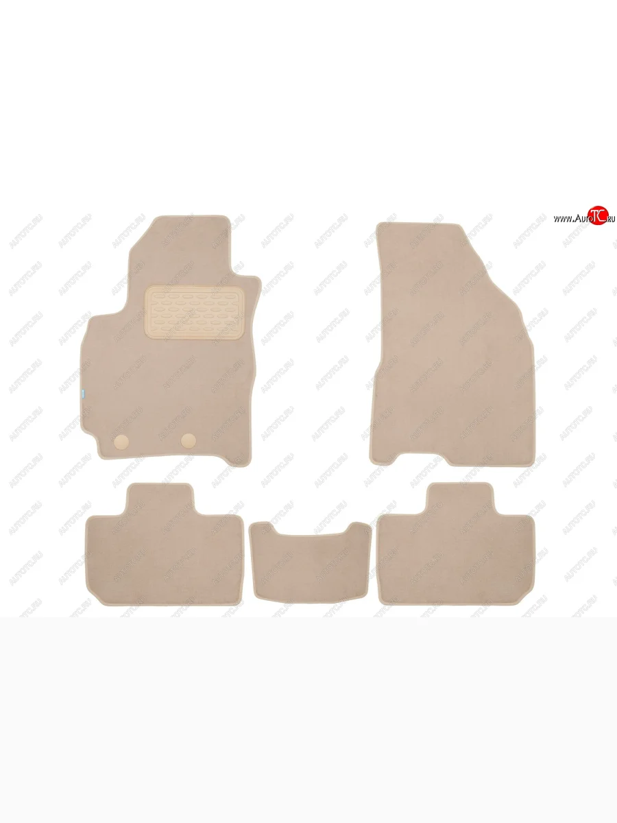 Коврики салона (текстиль) Klever Premium  Chery Tiggo 2 Pro (2021-2025) (Бежевые)  в Самаре Самарской области