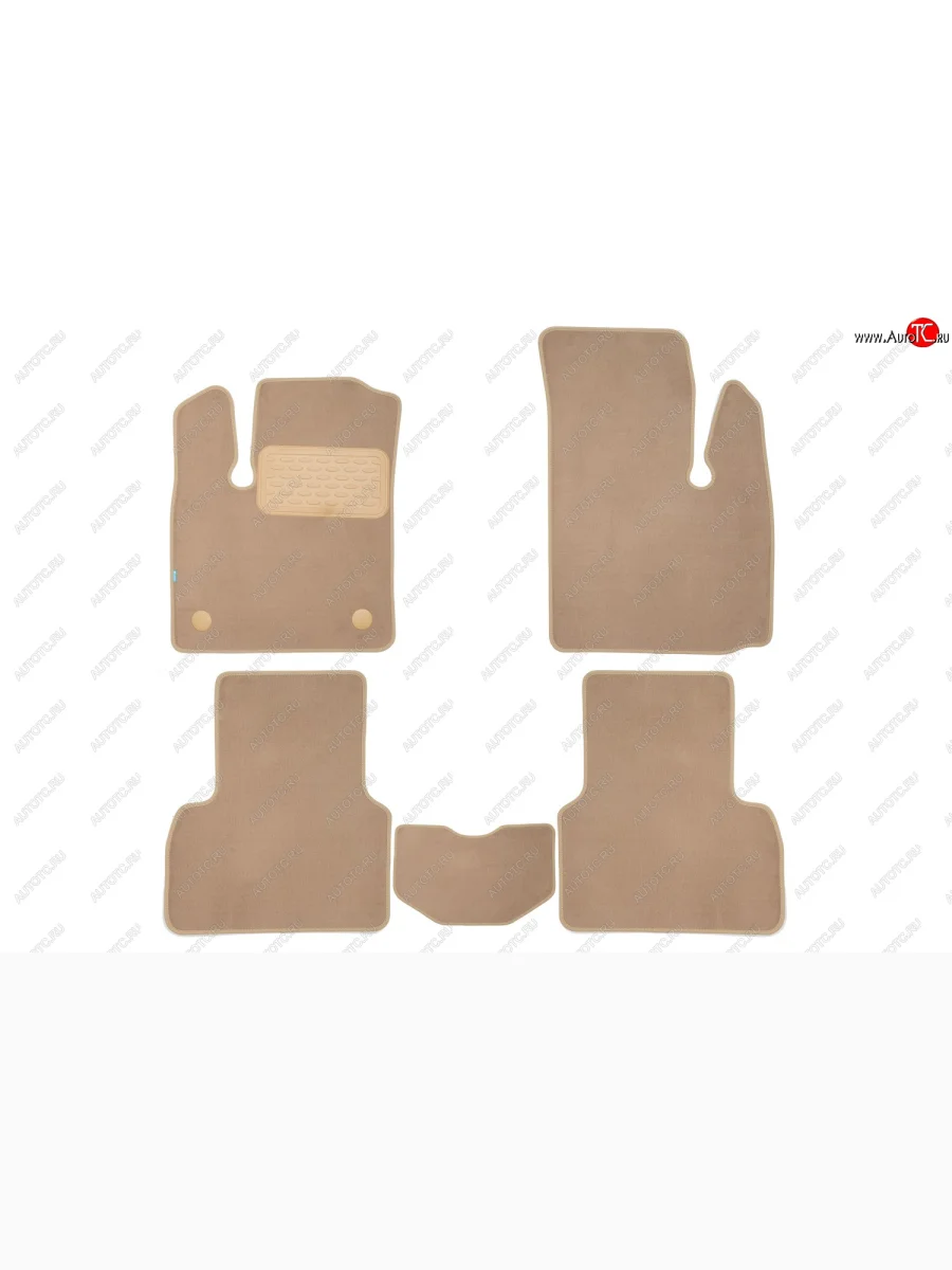 Коврики салона (текстиль) Klever Premium Fiat Doblo 223 дорестайлинг (2000-2005) (Бежевые)  с доставкой в г. Керчь