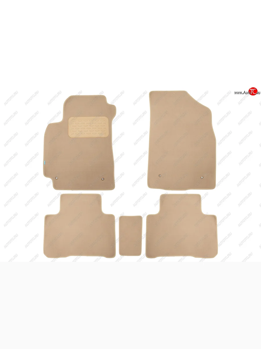 Коврики салона (текстиль) Klever Premium Geely Emgrand X7 1-ый рестайлинг (2015-2018) (Бежевые)  с доставкой в г. Керчь