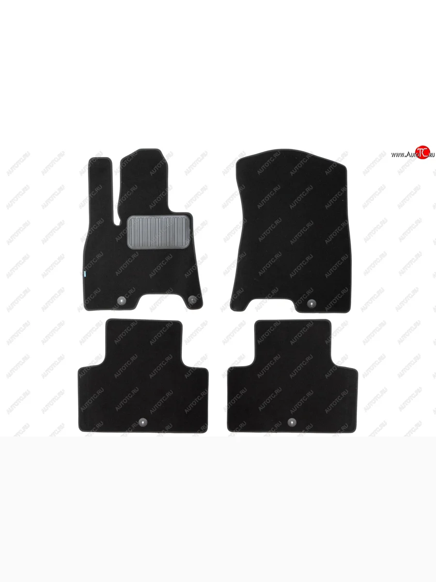 Коврики салона (текстиль) Klever Premium  GENESIS G80 (2020-2022) RG3 (Чёрные)  в Самаре Самарской области