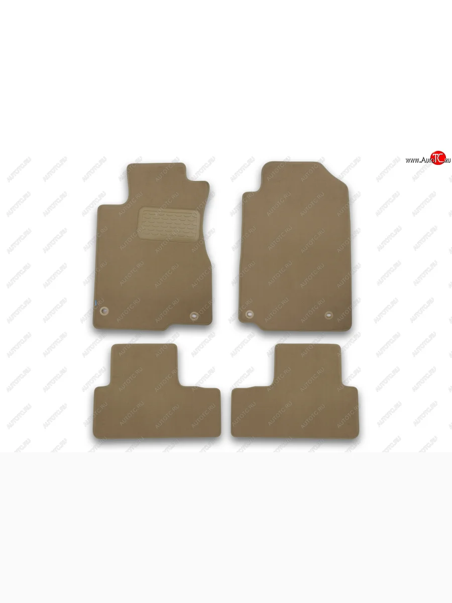 Коврики салона (текстиль) Klever Premium Honda CR-V RM1,RM3,RM4 дорестайлинг (2012-2015) (Бежевые)  с доставкой в г. Керчь