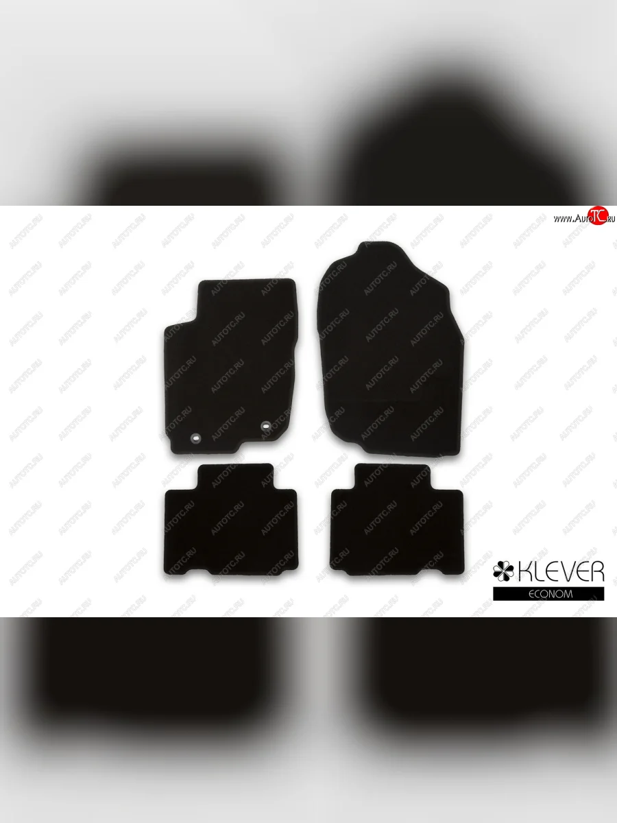 Коврики салона (текстиль) Klever Econom  Toyota RAV4 (2015-2019) XA40 (Чёрные)  в Керчи Республика Крым