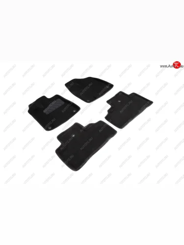 Комплект ковриков в салон (ворс) Seintex 3D (черные) Acura MDX YD3 дорестайлинг (2013-2016)