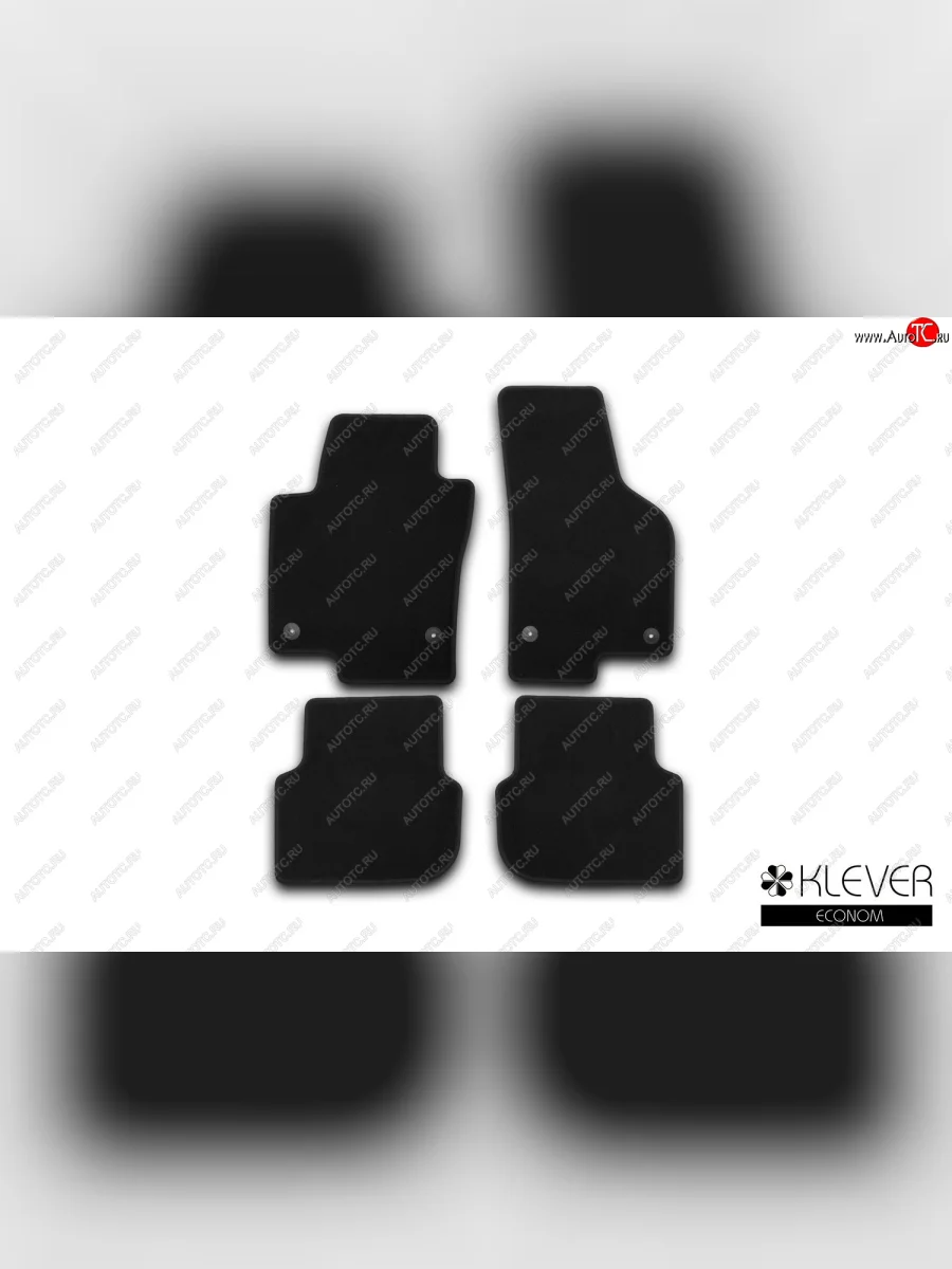 Коврики салона (текстиль) Klever Econom  Volkswagen Jetta (2015-2018) A6 (Чёрные)  в Керчи Республика Крым