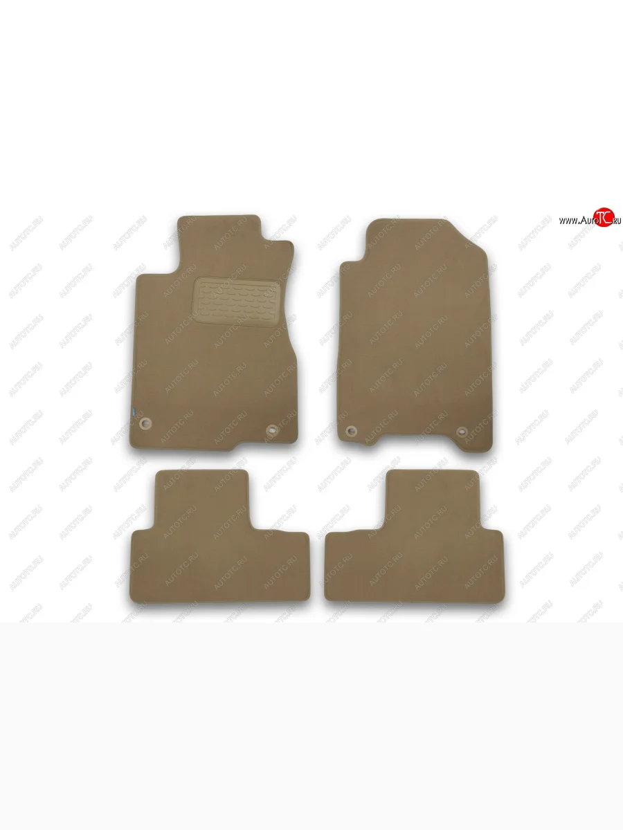 Коврики салона (под сабвуфер, текстиль) Klever Premium Honda CR-V RM1,RM3,RM4 дорестайлинг (2012-2015) (Бежевые)  с доставкой в г. Керчь