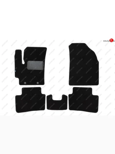 Коврики салона (текстиль) Klever Premium (Чёрные) Hyundai Creta SU (2020-2022)