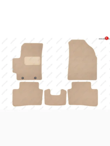 Коврики в салон Klever Premium HYUNDAI Creta, 2021-, кросс., 5 шт. (текстиль, бежевые) Хендай Крета (Бежевые) Hyundai Creta SU (2020-2022)
