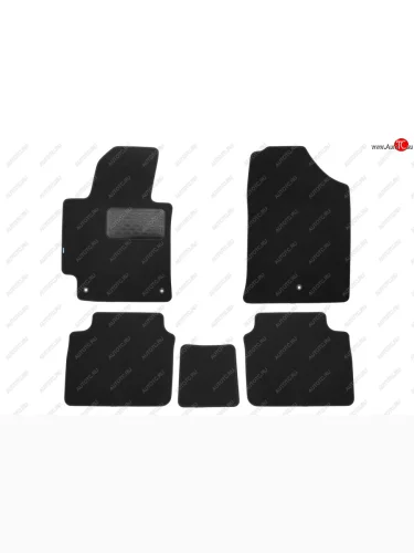 Коврики салона (текстиль) Klever Premium (Чёрные) Hyundai Elantra  MD (2013-2016) рестайлинг
