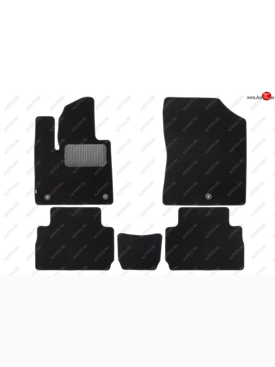 Коврики салона (текстиль) Klever Premium  Hyundai Santa Fe (2020-2022) TM (Чёрные)  в Керчи Республика Крым