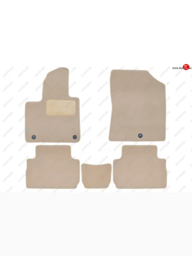 Коврики салона (текстиль) Klever Premium (Бежевые) Hyundai Santa Fe TM рестайлинг (2020-2022)
