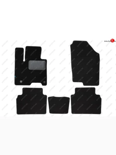 Коврики салона (текстиль) Klever Premium (Чёрные) Hyundai Tucson NX4 (2020-2022)