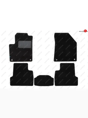 Коврики салона (текстиль) Klever Premium (Чёрные) Jeep Cherokee  KL (2017-2020) рестайлинг