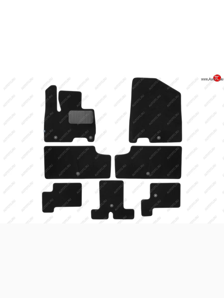 Коврики салона (текстиль) Klever Premium KIA Carnival KA4 минивэн рестайлинг (2023-2025) (Чёрные)  с доставкой в г. Керчь