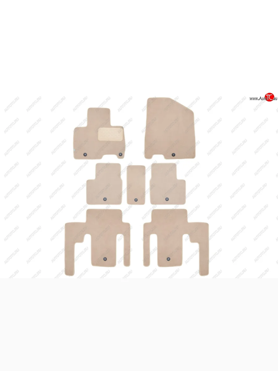 Коврики салона (текстиль) Klever Premium KIA Carnival KA4 минивэн рестайлинг (2023-2025) (Бежевые)  с доставкой в г. Керчь