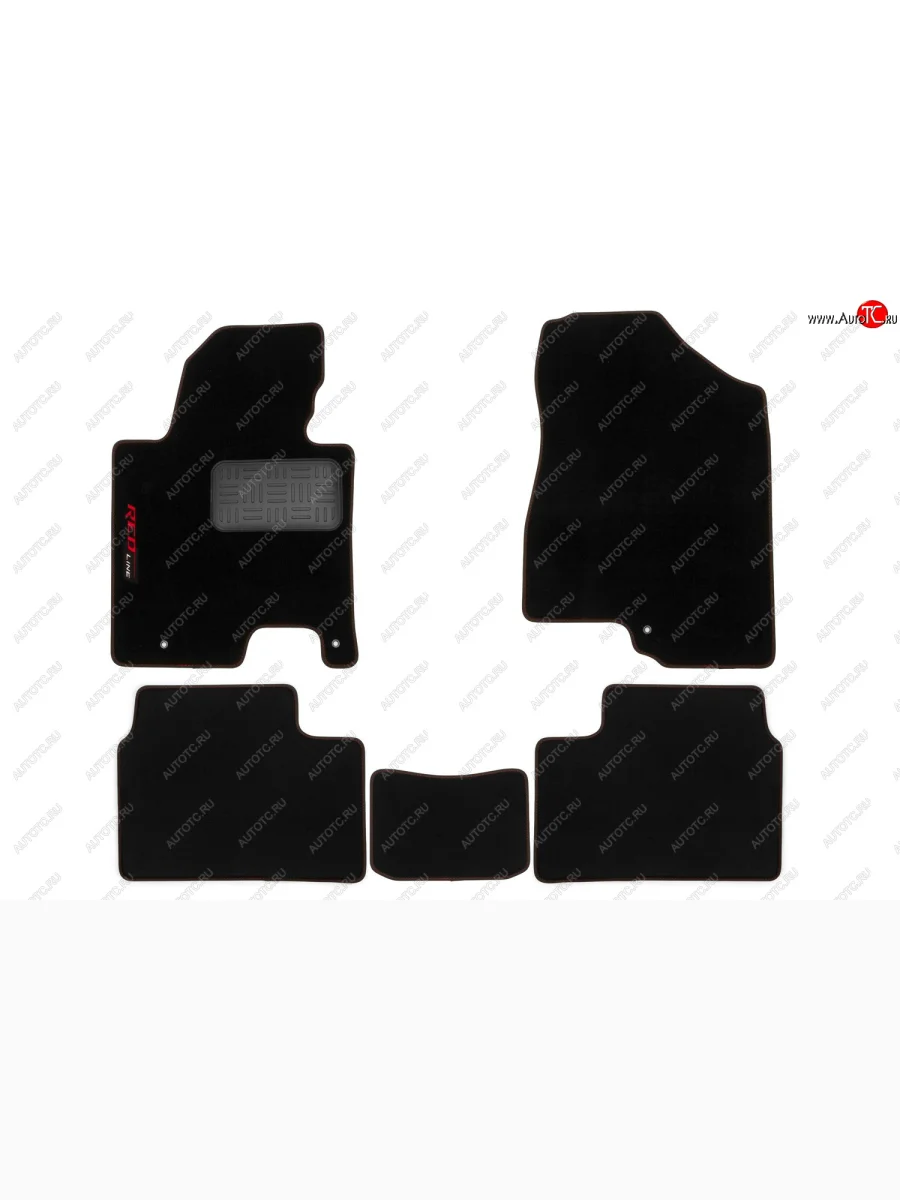 Коврики салона (текстиль) Klever Premium KIA Ceed 2 JD дорестайлинг, хэтчбэк (2012-2015) (Чёрные)  с доставкой в г. Керчь