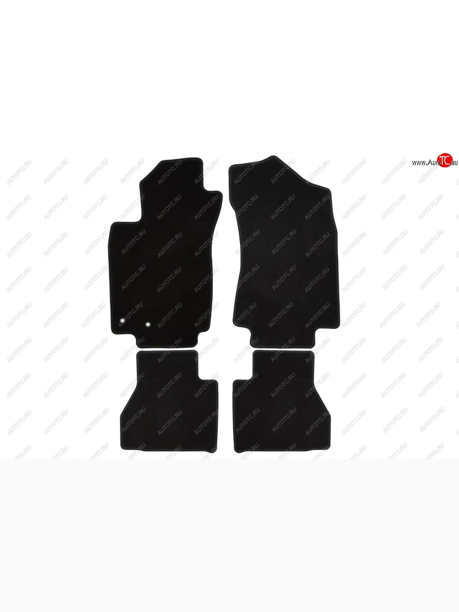 Коврики салона (текстиль) Klever Econom Dong Feng Rich 6 DoubleCab рестайлинг (2021-2025) (Чёрные)  с доставкой в г. Керчь