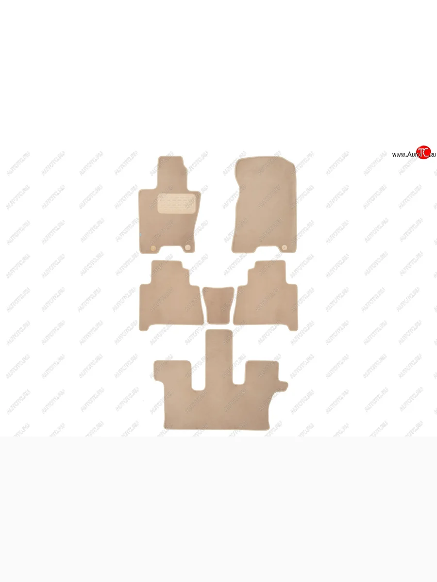 Коврики салона (текстиль) Klever Premium KIA Mohave HM2 (2019-2022) (Бежевые)  в Керчи Республика Крым