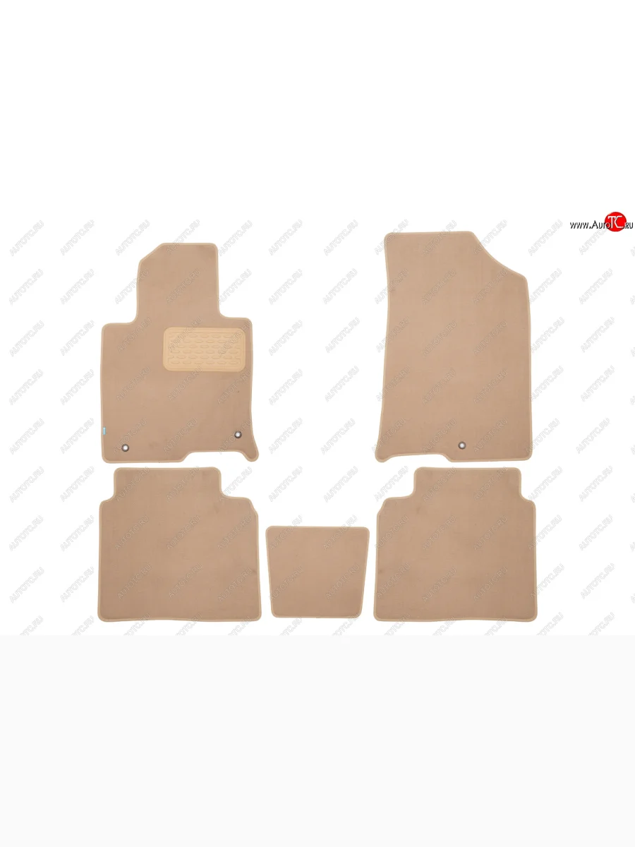 Коврики в салон Klever Premium KIA Optima 2015-2018, сед., 5 шт. (текстиль, бежевые) Киа Оптимум KIA Optima 4 JF дорестайлинг седан (2016-2018) (Бежевые)  в Керчи Республика Крым