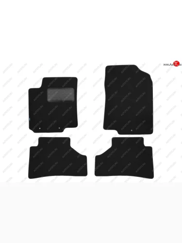 Коврики салона (текстиль) Klever Premium KIA Rio 3 QB хэтчбек 5 дв. рестайлинг (2015-2017) (Чёрные)