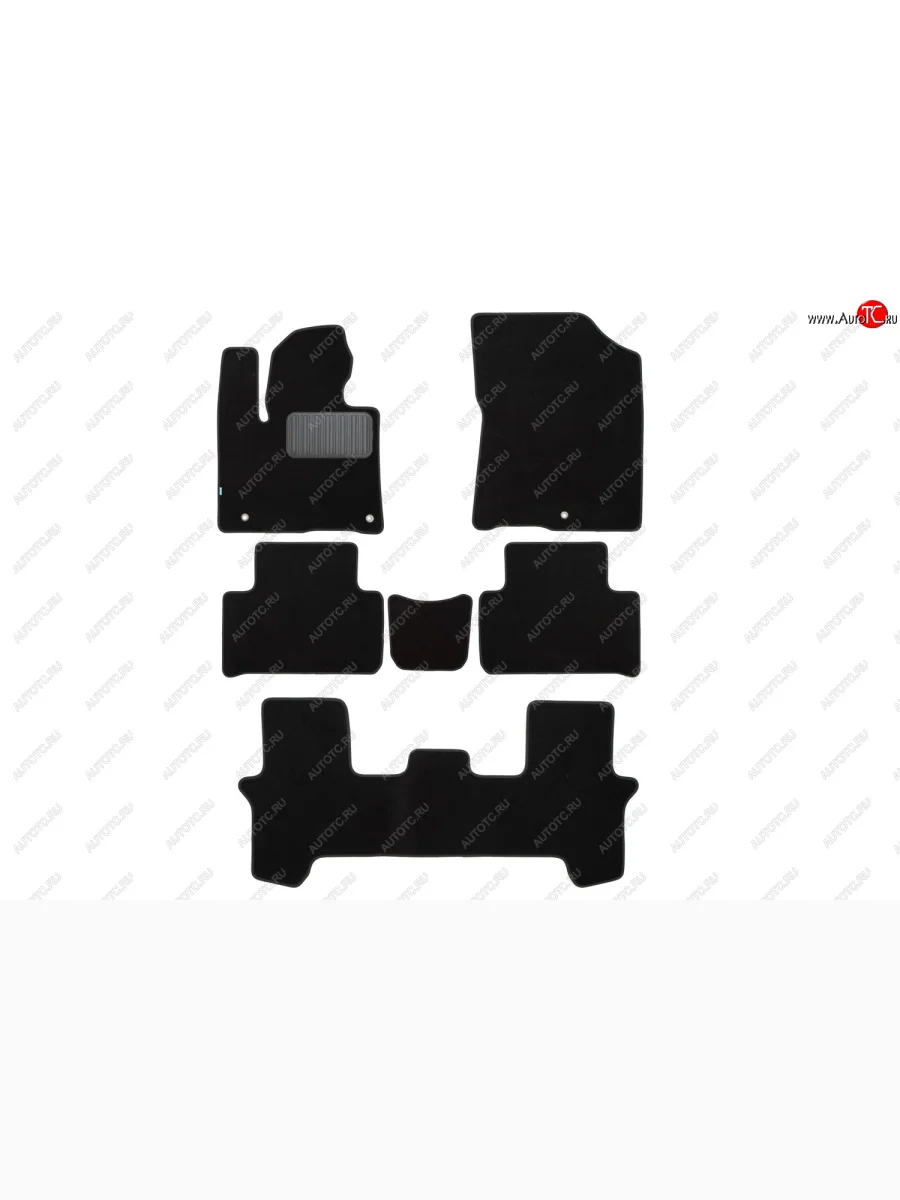 Коврики салона (текстиль) Klever Premium KIA Sorento MQ4 (2020-2022) (Чёрные)  в Самаре Самарской области