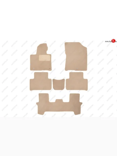 Коврики салона (текстиль) Klever Premium (Бежевые) KIA Sorento MQ4 (2020-2022)