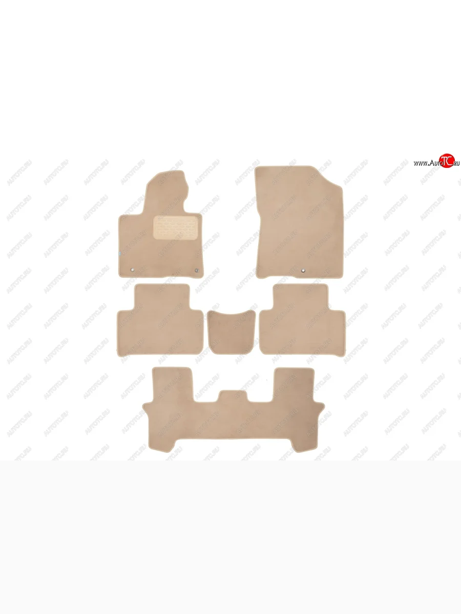 Коврики салона (текстиль) Klever Premium  KIA Sorento (2020-2022) MQ4 (Бежевые)  в Самаре Самарской области