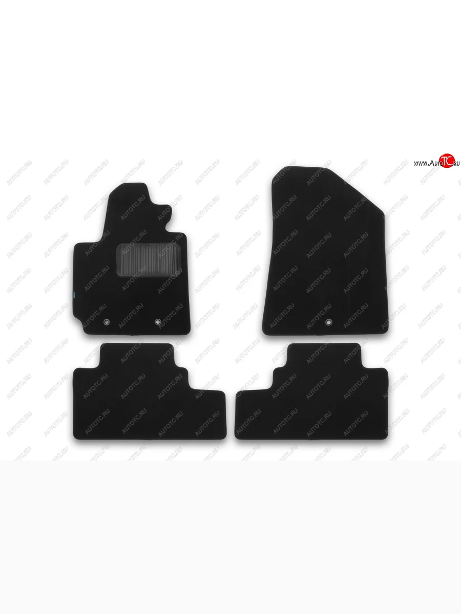 Коврики салона (текстиль) Klever Premium KIA Soul PS рестайлинг (2017-2019) (Чёрные)  в Керчи Республика Крым