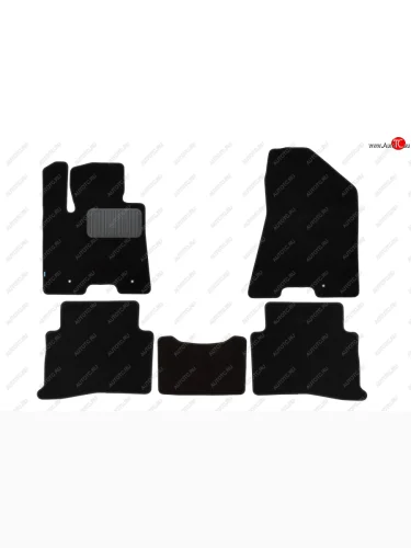 Коврики салона (текстиль) Klever Premium (Чёрные) KIA Sportage  4 QL (2016-2018) дорестайлинг