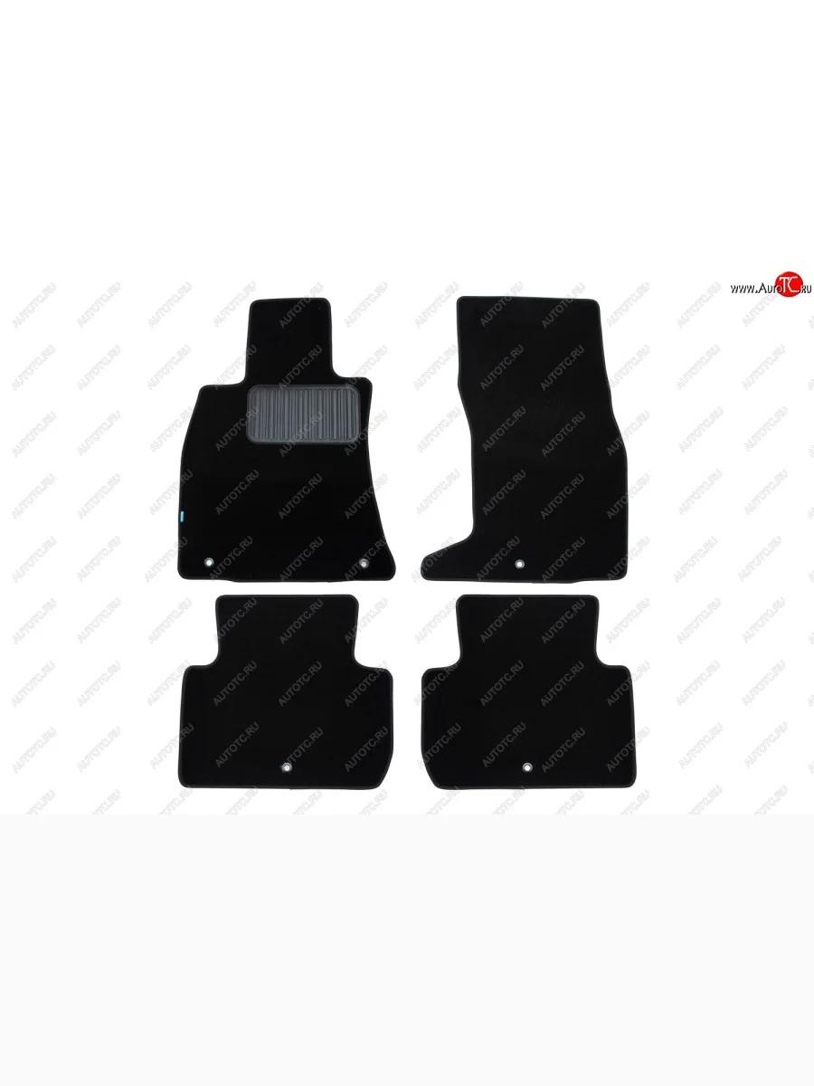 Коврики салона (текстиль) Klever Premium KIA Stinger (2017-2025) (Чёрные)  в Перми Пермском крае