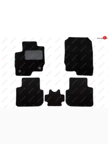 Коврики салона (для авто с АКПП, текстиль) Klever Premium Mitsubishi Colt Z20, Z30 хэтчбэк 3 дв. дорестайлинг (2002-2009) (Чёрные)