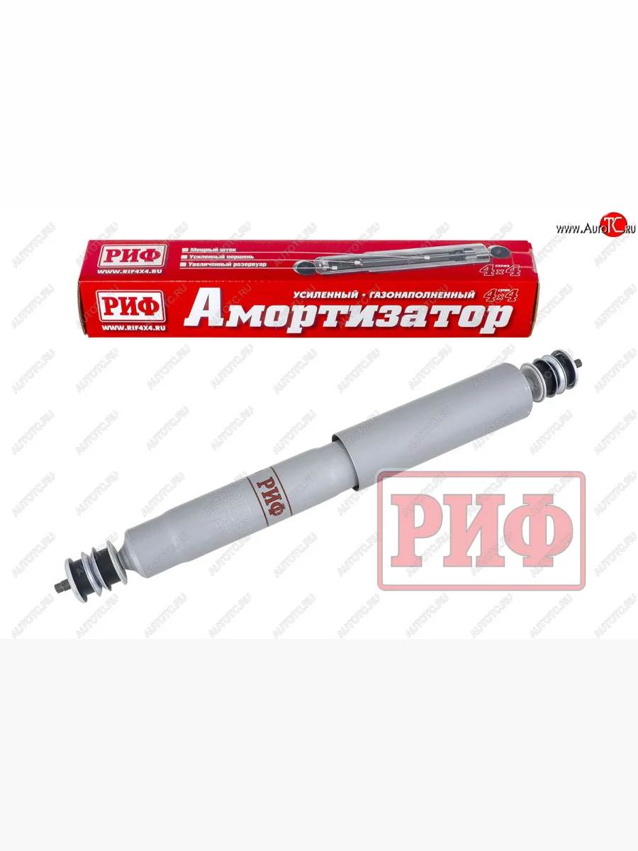 Амортизатор передний (усиленный, лифт +100, LH=RH, газовый) РИФ  Nissan Patrol (1987-2010) 4, 5  с доставкой в г. Керчь