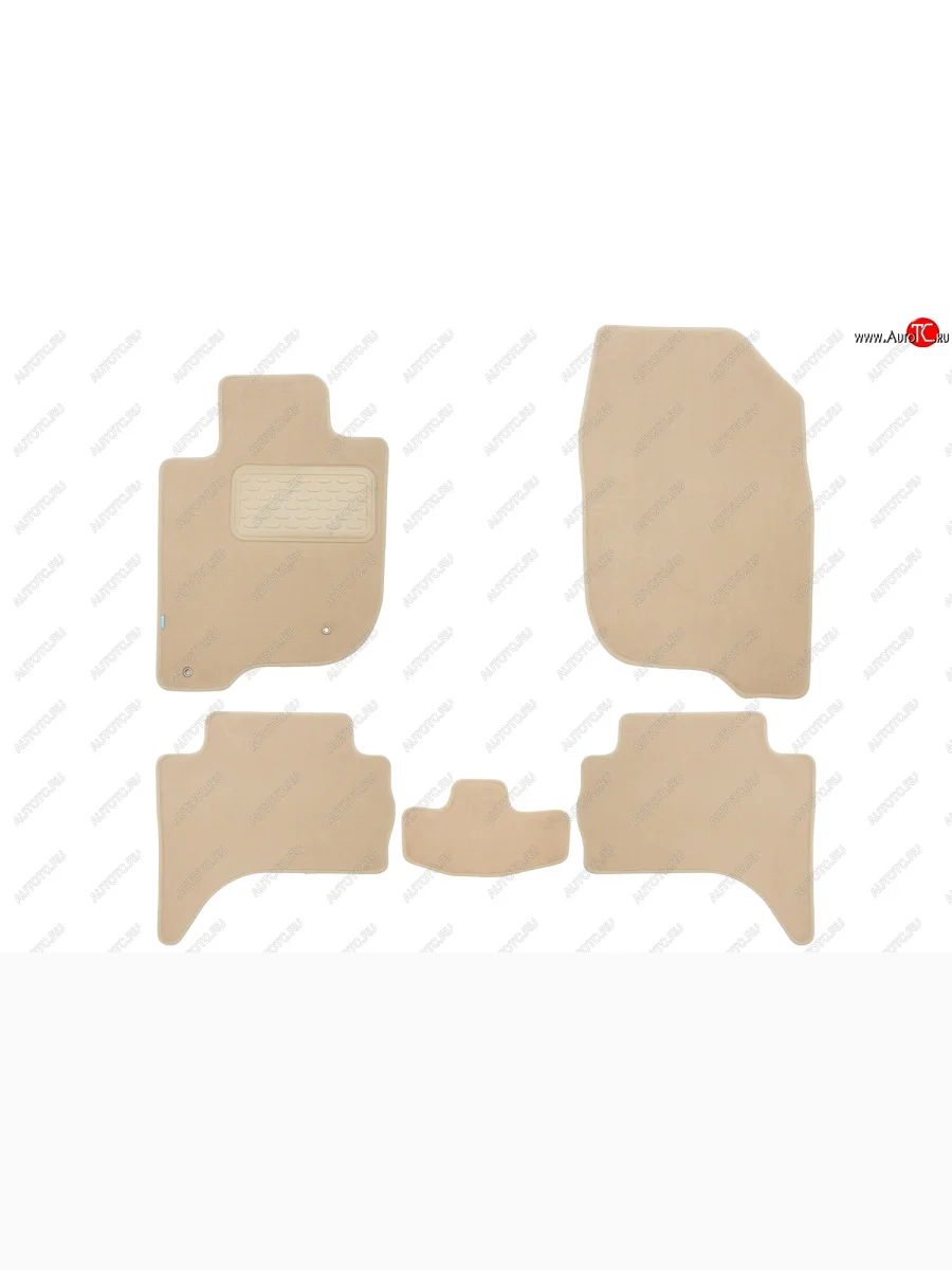 Коврики салона (текстиль) Klever Premium Mitsubishi L200 5 KK,KL дорестайлинг (2015-2019) (Бежевые)  в Керчи Республика Крым