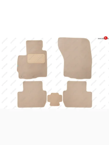 Коврики салона (текстиль) Klever Premium (Бежевые) Mitsubishi Outlander  XL (2010-2013) (CW)  рестайлинг