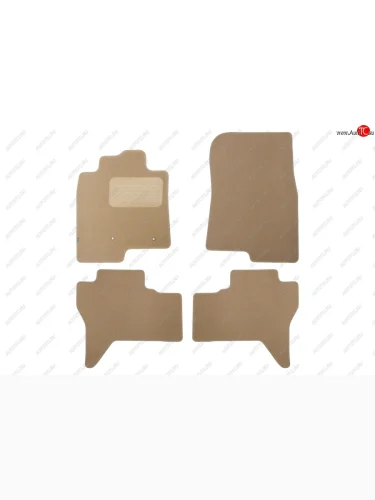 Коврики салона (текстиль) Klever Premium (Бежевые) Mitsubishi Pajero 4 V90 дорестайлинг (2006-2011)