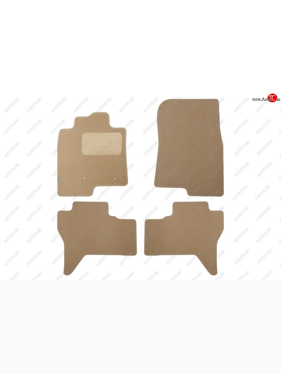 Коврики салона (текстиль) Klever Premium Mitsubishi Pajero 4 V90 дорестайлинг (2006-2011) (Бежевые)  в Перми Пермском крае