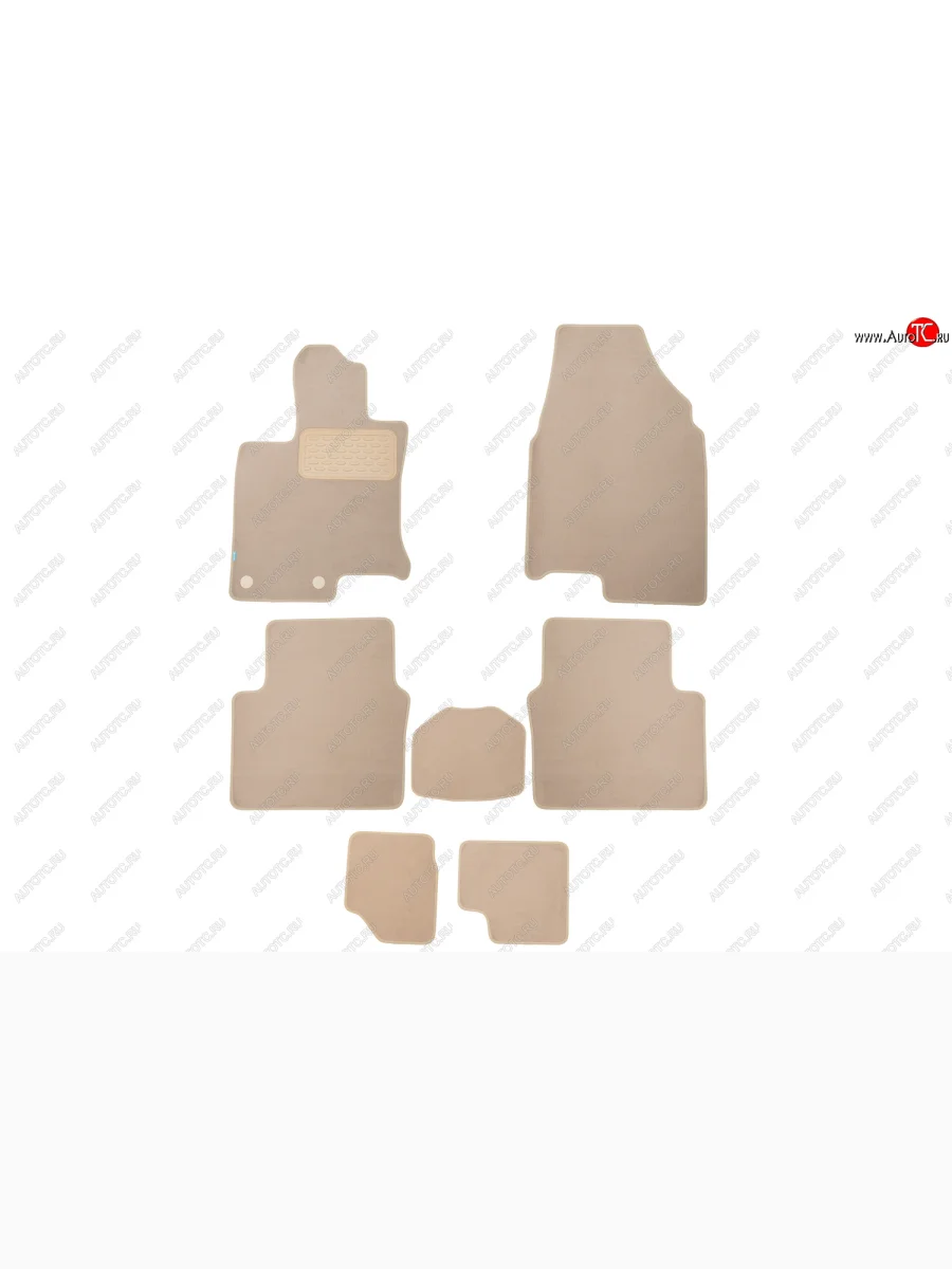 Коврики в салон Klever Premium NISSAN Qashqai+2 2008-2010, 2010-2013, кросс., 7 шт. (текстиль, бежевые) Ниссан Кашкай  Nissan Qashqai +2 (2008-2014) 1 (Бежевые)  в Самаре Самарской области