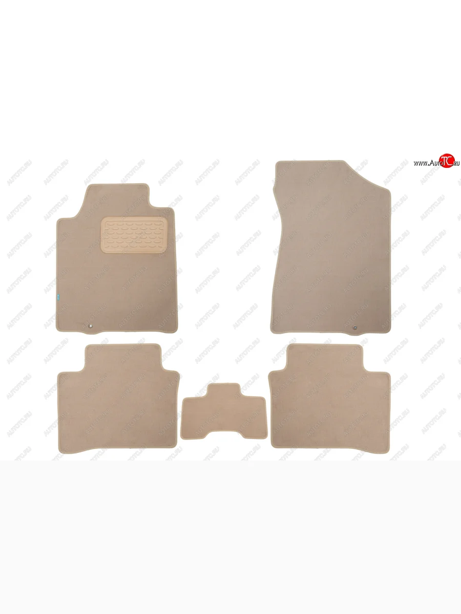 Коврики салона (текстиль) Klever Premium Nissan Teana 2 J32 дорестайлинг (2008-2011) (Бежевые)  с доставкой в г. Пермь